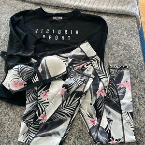 Victoria’s Secret Sport pants, bra and top M
